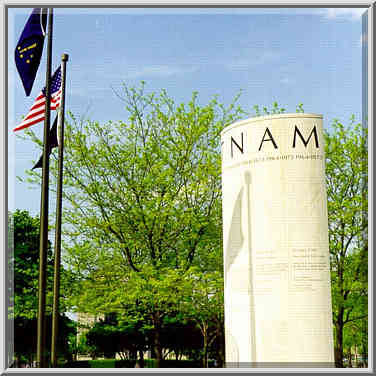 Vietnam War Memorial in Indianapolis. Indiana, May 4, 1999.