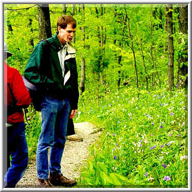 Watching shooting star flowers during a tour at ...[3 words]... Lafayette, Indiana, May 8, 1999.