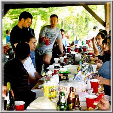 Russians at Victory Day picnic. Fort Ouiatenon near Lafayette, Indiana, May 9, 1999.