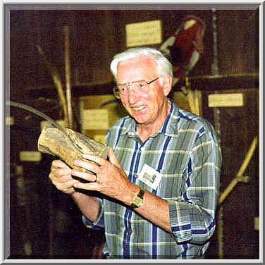 A tour in a wooden house of Adams Mill. Indiana, May 15, 1999.