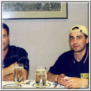 Sabre Kais and Imad Ladadwa at a lunch during ...[14 words]... South Bend, Indiana, May 21, 1999.