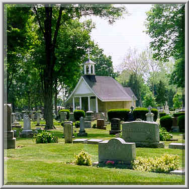 Catholic cemetery at the University of Notre Dame. South Bend, Indiana, May 21, 1999.