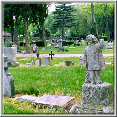 Catholic cemetery at the University of Notre Dame. South Bend, Indiana, May 21, 1999.