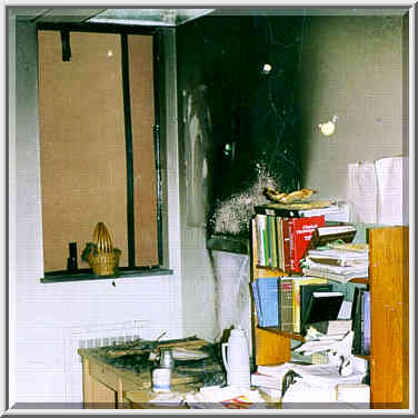 Burned part of the theoretical chemistry lab ...[12 words]... West Lafayette, Indiana, June 1, 1999.