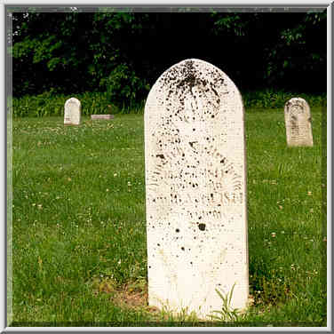 End of the 19th century gravestones near Kerber Rd. west from Lafayette IN, June 13, 1999.