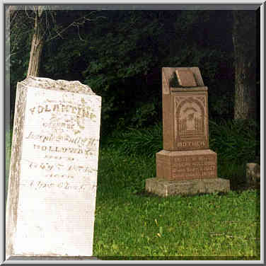 End of the 19th century gravestones near Kerber Rd. west from Lafayette IN, June 13, 1999.