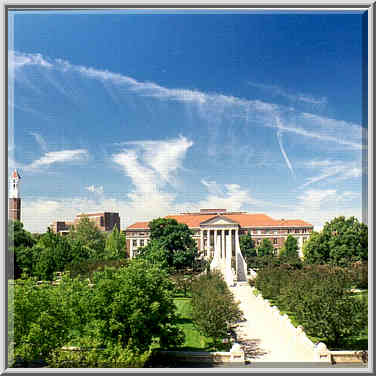 Purdue Mall and Administration Hall at Purdue University, West Lafayette IN, 20 June, 1999.