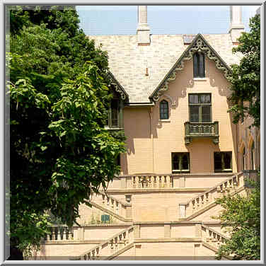 Tippecanoe County Historical Museum (Moses Fowler House) in Lafayette IN, 5 July, 1999.