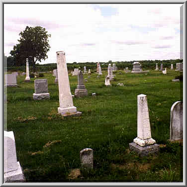 A cemetery at Pretty Prairie Rd. near Lafayette IN, July 10, 1999.