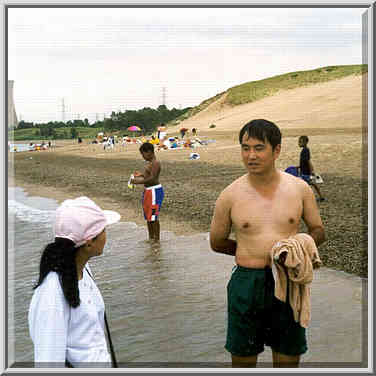 A trip to Mt. Baldy on Lake Michigan in Indiana with international students, July 17, 1999.