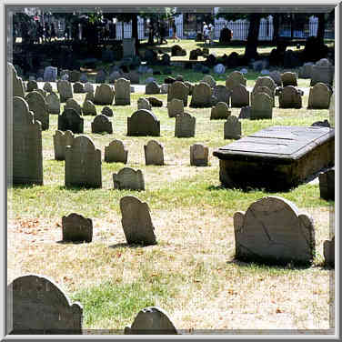 Granary Burial Ground in Boston MA, July 31, 1999.