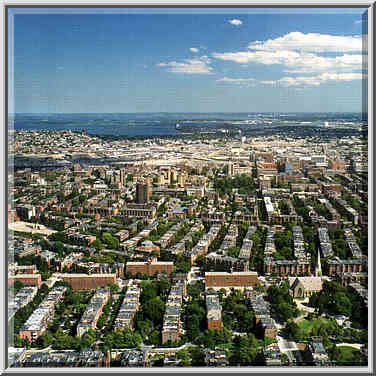 View of South End from an observatory of Prudential Tower, Boston, August 2, 1999.