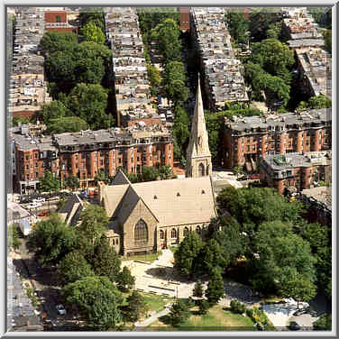 View of Back Bay from an observatory of Prudential Tower, Boston, August 2, 1999.