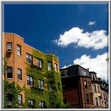 Houses at Back Bay in Boston, August 3, 1999.