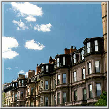 Houses at Back Bay in Boston, August 3, 1999.