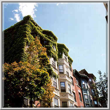 A street at Beacon Hill in Boston, August 3, 1999.