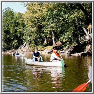 Canoe trip on Tippecanoe River with international ...[4 words]... Indiana, September 18, 1999.