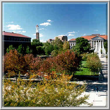 View of Purdue University Mall from the second ...[6 words]... Lafayette, Indiana, September 21, 1999.