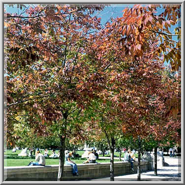 Purdue University Mall during afternoon hours. W. Lafayette, Indiana, September 21, 1999.