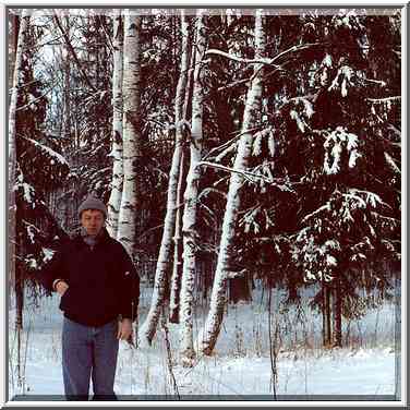 A.S. in Aleksandrovsky Park in Pushkin (former ...[5 words]... Petersburg). Russia, January 27, 2000