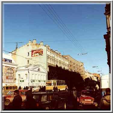 Sredniy Prospect of Vasilyevsky Island, opposite ...[5 words]... Petersburg, Russia, February 1, 2000