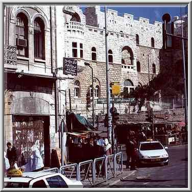 Sultan Saliman St. in Jerusalem. The Middle East, February 26, 2000