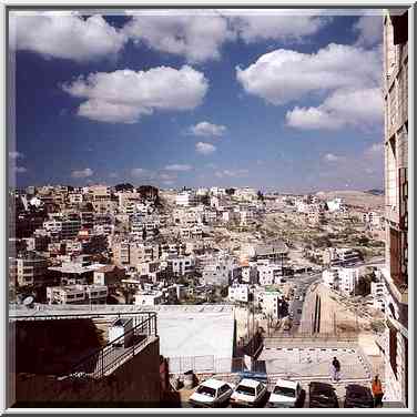 View of Bethlehem from parking garage. The Middle East, February 26, 2000