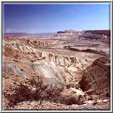 A river in Big Crater (Makhtesh Gadol) in Negev Desert. The Middle East, March 11, 2000