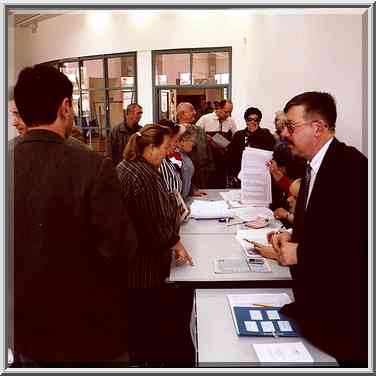 Russian presidential elections west from BGU. Beer-Sheva, the Middle East, March 26, 2000