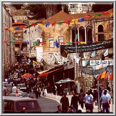 A road in Old City. Nazareth, the Middle East, April 1, 2000