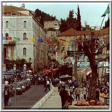 A road in Old City. Nazareth, the Middle East, April 1, 2000