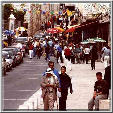 A road in Old City. Nazareth, the Middle East, April 1, 2000