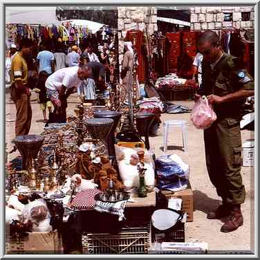 Bedouin Market. Beer-Sheva, the Middle East, April 13, 2000