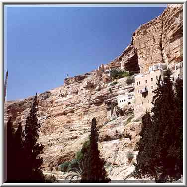 St. George Monastery in a canyon of Wadi Kelt ...[3 words]... The Middle East, April 15, 2000