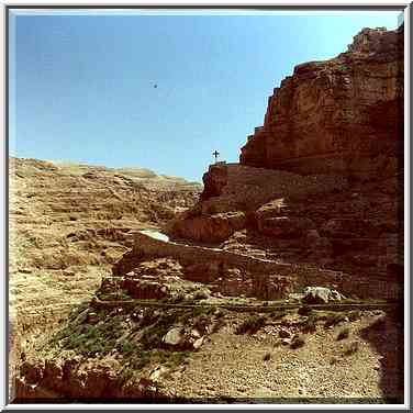 A road to St. George Monastery and an aqueduct in ...[8 words]... The Middle East, April 15, 2000