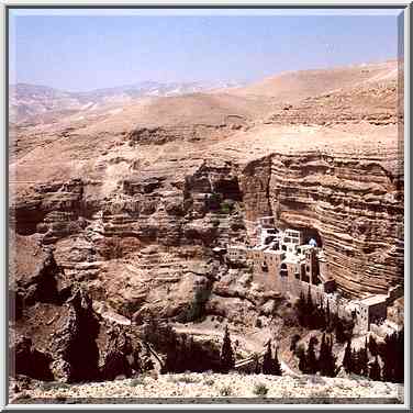 Canyon of Wadi Kelt River and St. George ...[3 words]... The Middle East, April 15, 2000