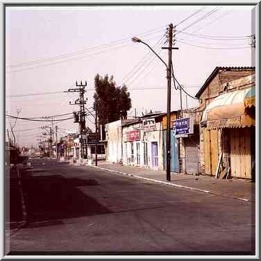 Near K.K.L. Pedestrian Mall in Old City. Beer-Sheva, the Middle East, April 20, 2000