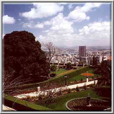 View of Haifa from Bahai garden. The Middle East, April 22, 2000