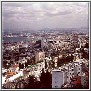 View of Haifa from Mt. Carmel. The Middle East, April 22, 2000