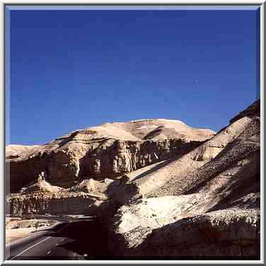 A road along Dead Sea, near Sedom. The Middle East, April 26, 2000