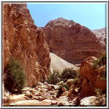 Ein Bokek Canyon. The Middle East, March 3, 2000