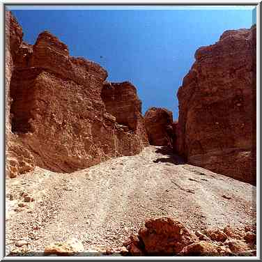 View from Ein Bokek Canyon. The Middle East, March 3, 2000