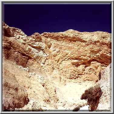 Canyon of Horim Creek near Sede Boqer in Negev Desert. The Middle East, May 10, 2000