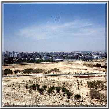 View of BGU and north-eastern Beer-Sheva from the ...[3 words]... Memorial. The Middle East, May 12, 2000