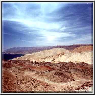 Red Sea and mountains in Egypt, view from Mt. ...[2 words]... Eilat. The Middle East, May 13, 2000