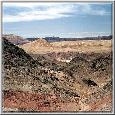 A dry creek in mountains near Eilat. The Middle East, May 13, 2000