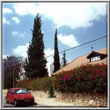 A house in Omer, upscale suburb of Beer-Sheva. The Middle East, May 19, 2000