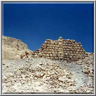 Ruins of Bokek Fortress, near Ein Bokek. The Middle East, May 20, 2000