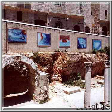 Excavations on Cardo St. in the Old City. Jerusalem, the Middle East, June 17, 2000