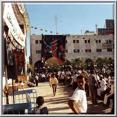 Muslim gathering near the Church of the Nativity ...[2 words]... The Middle East, June 17, 2000